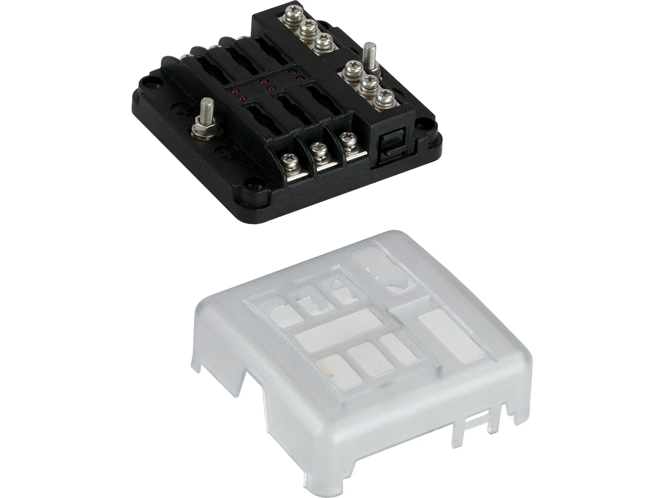 Sea-Dog Blade Style LED Indicator Fuse Block w/Negative Bus Bar - 6 Circuit