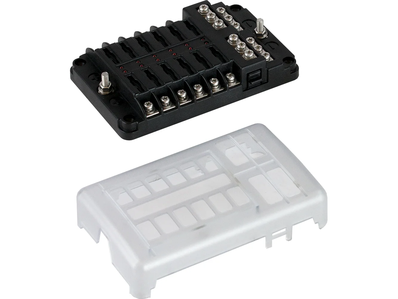 Sea-Dog Blade Style LED Indicator Fuse Block w/Negative Bus Bar - 12 Circuit