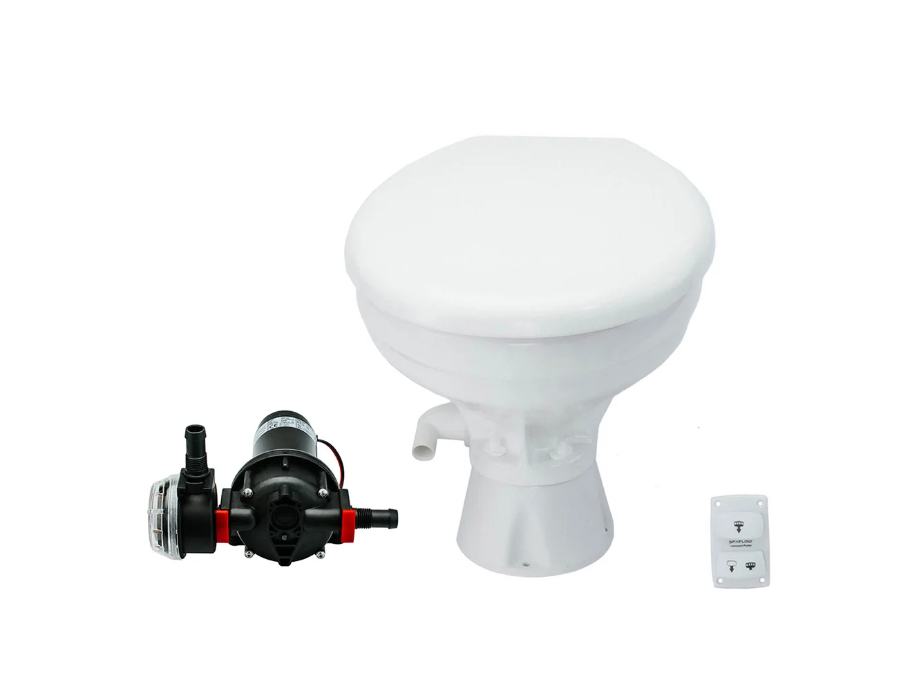 Johnson Pump AquaT Toilet Silent Electric Comfort - 12V w/Pump