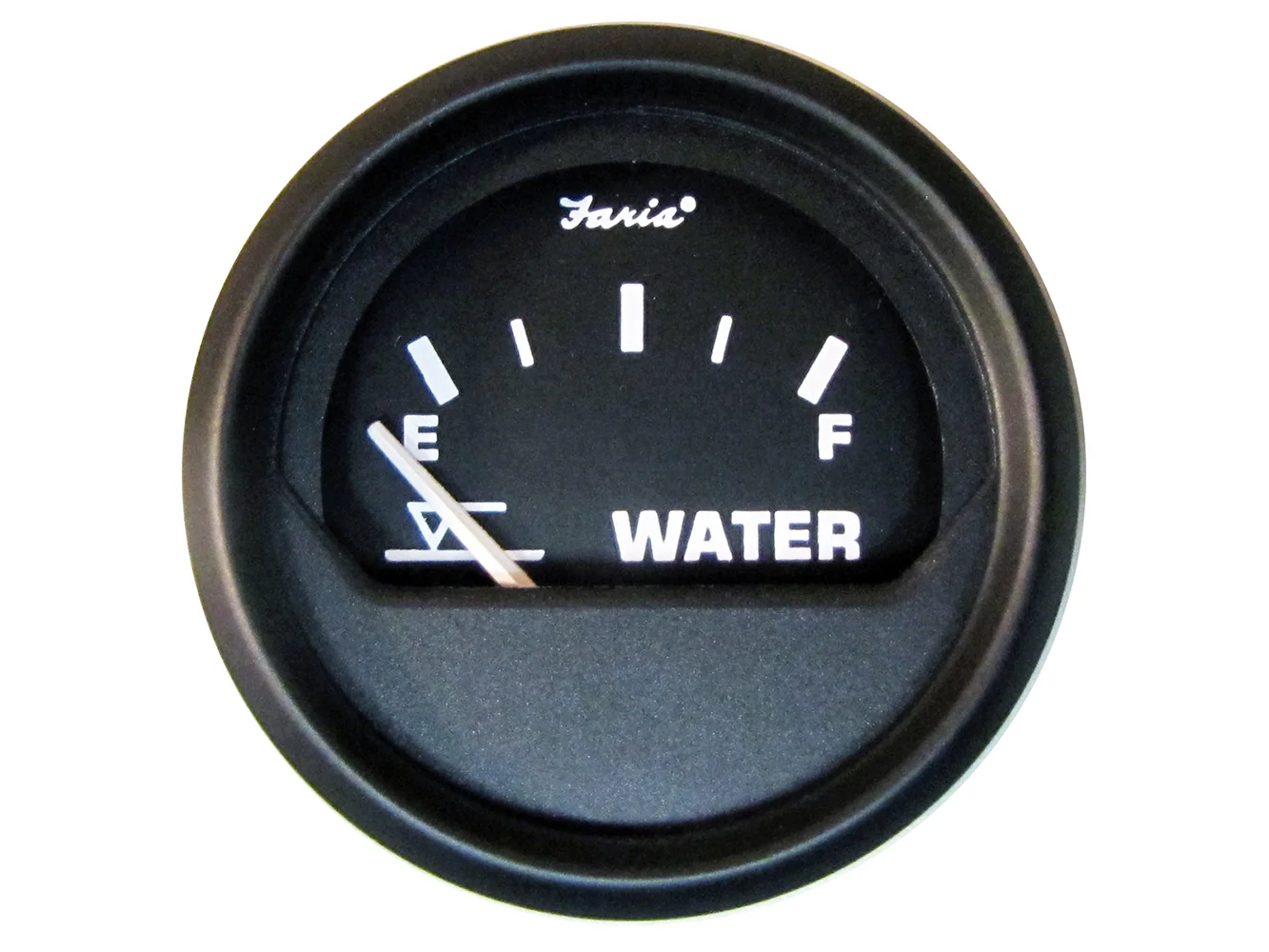 Faria Euro Black 2" Tank Level Gauge - Potable Water