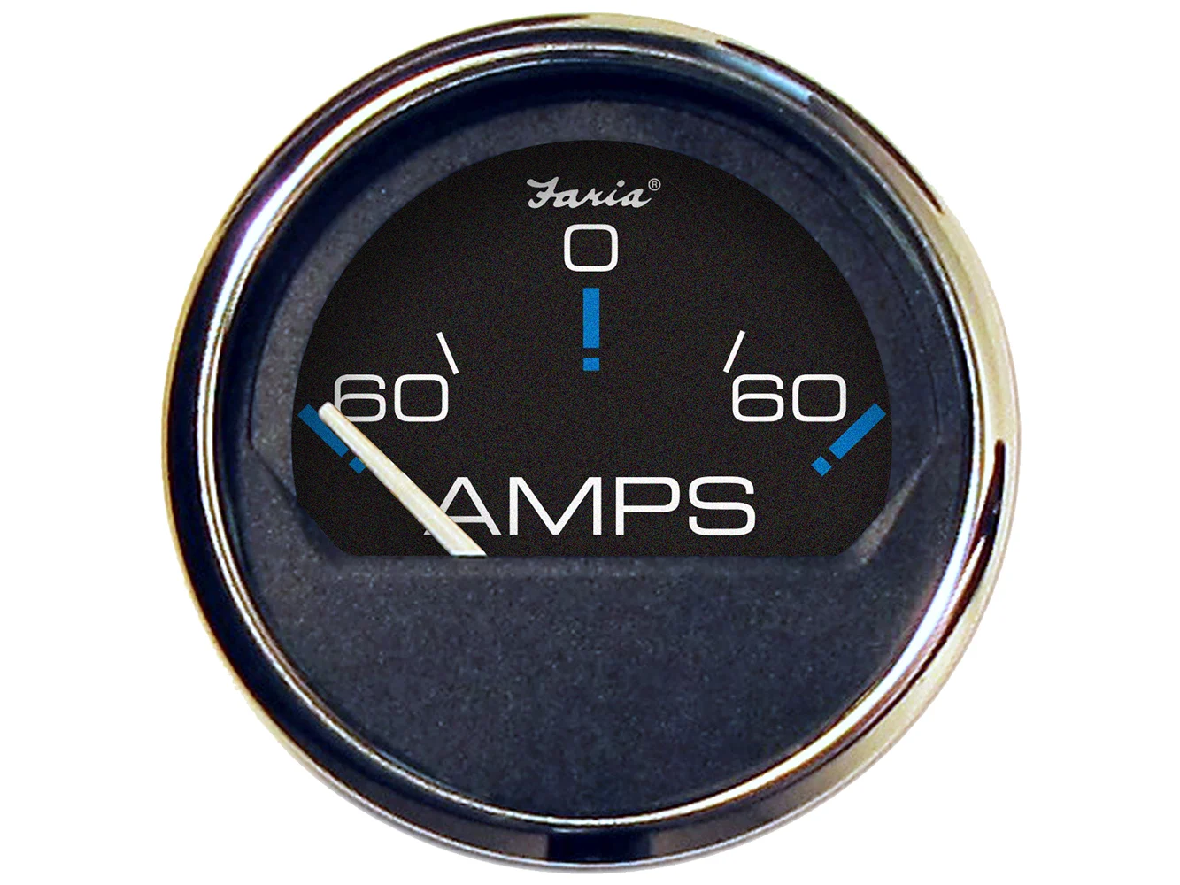 Faria Chesapeake Black 2" Ammeter Gauge (-60 to +60 AMPS)