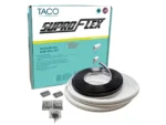 TACO SuproFlex Rub Rail Kit - White w/Flex Chrome Insert - 1.6"H x .78"W x 60'L