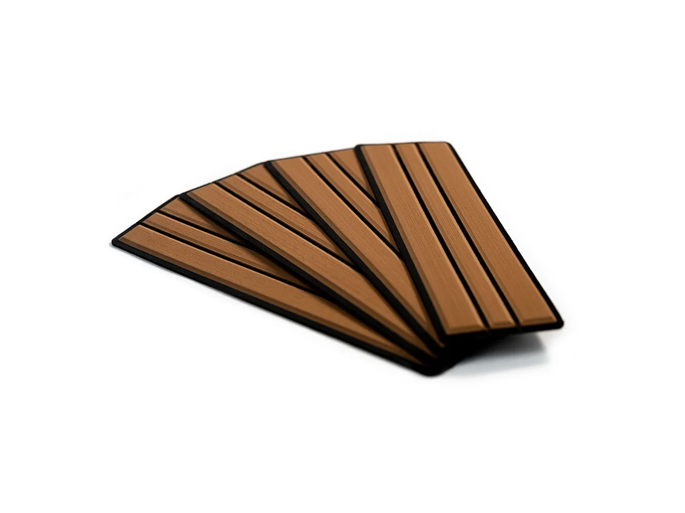 SeaDek Faux Teak 4-Piece Step Kit - Mocha/Black