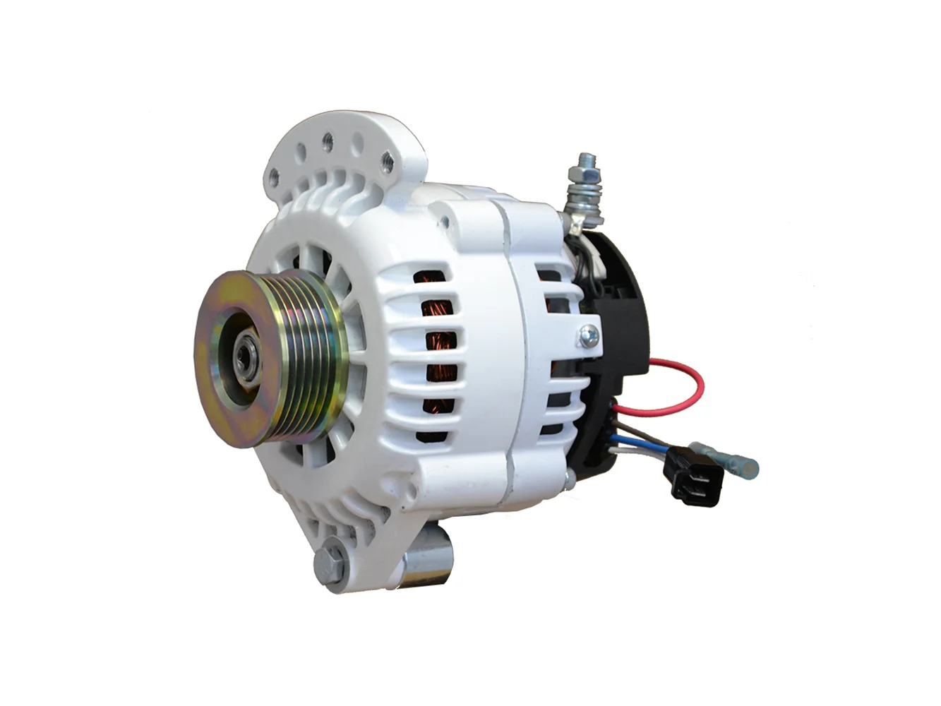 Balmar Alternator 120 Amp 12V 1-2" Single Foot Single K6 Pulley w/Isolated Grounding