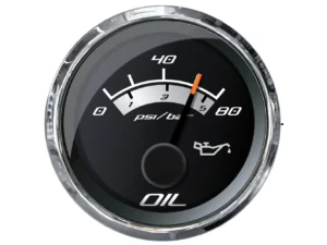 Faria Platinum 2" Oil Pressure Gauge - 80 PSI