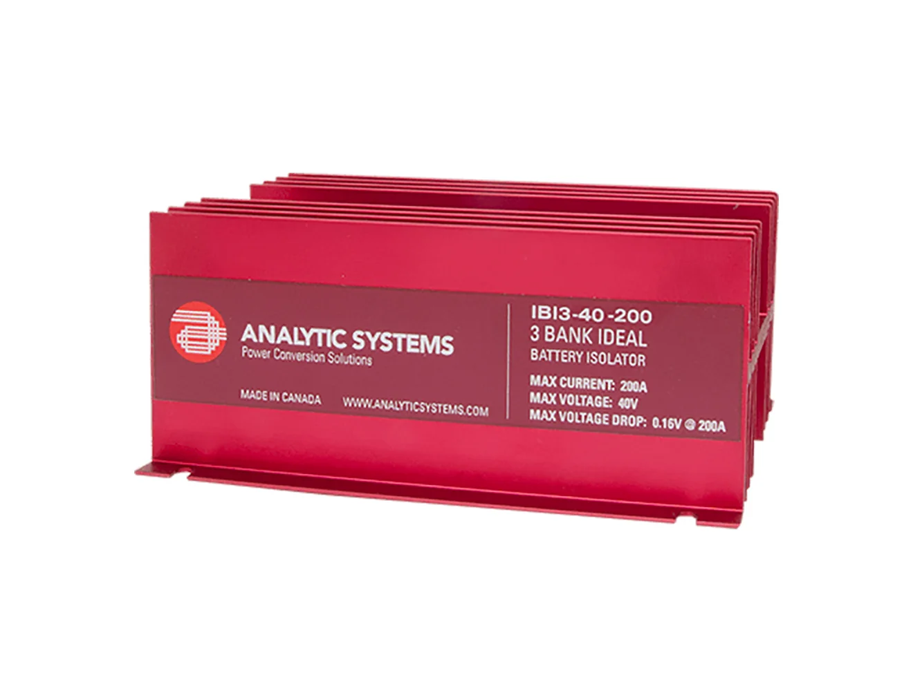 Analytic Systems 200A, 40V 3-Bank Ideal Battery Isolator
