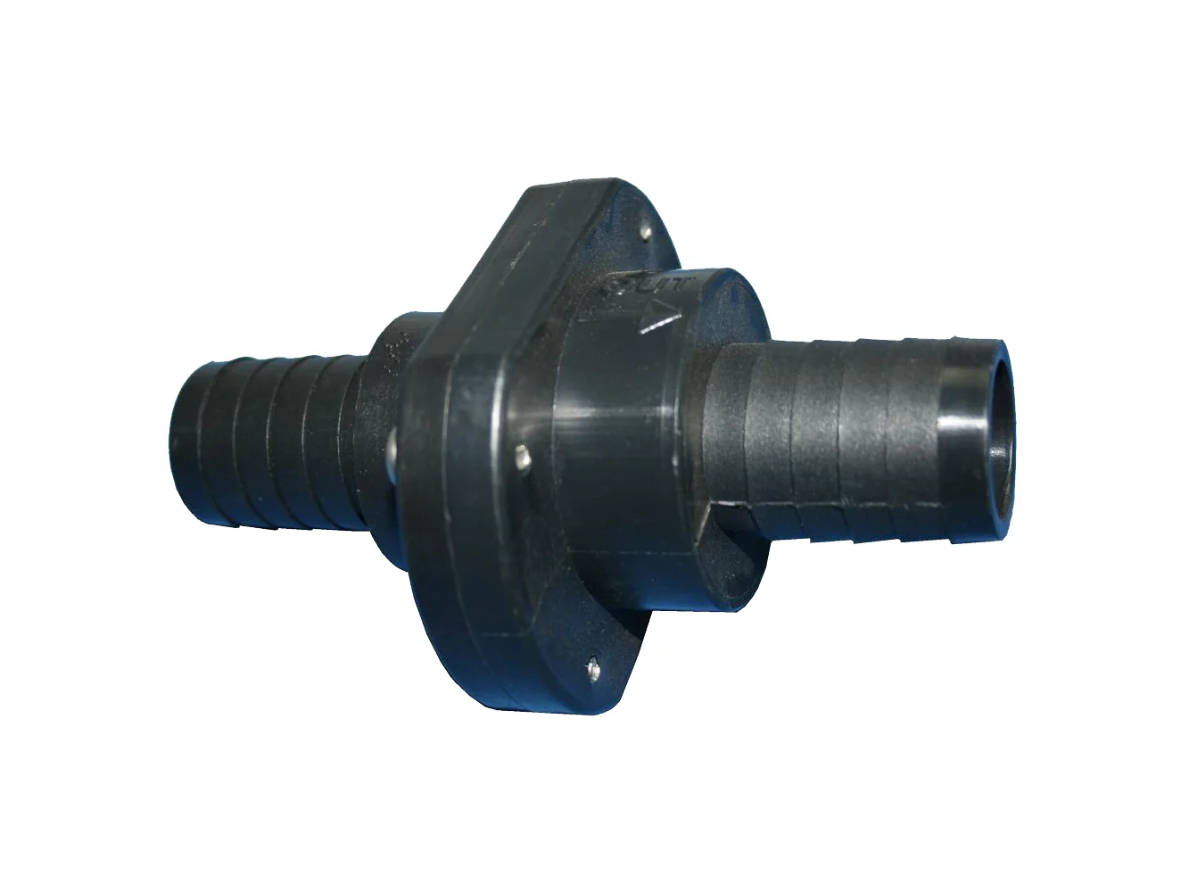 T-H Marine Double Barb Inline Scupper Check Valve - 1-1/8" - Black