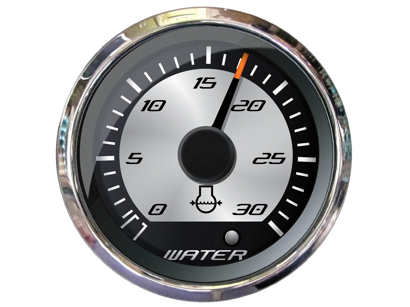 Faria Platinum 2" Water Pressure Gauge - 30 PSI