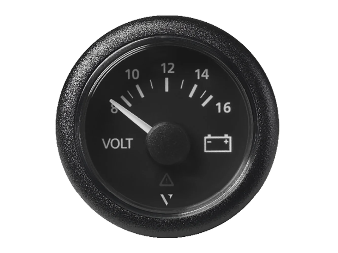 Veratron 52 MM (2-1/16") ViewLine Voltmeter - 8 to16V - Black Dial & Bezel