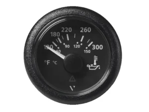 Veratron 52MM (2-1/16") ViewLine Oil Temperature Gauge 120-300&deg;F - Black Dial & Bezel