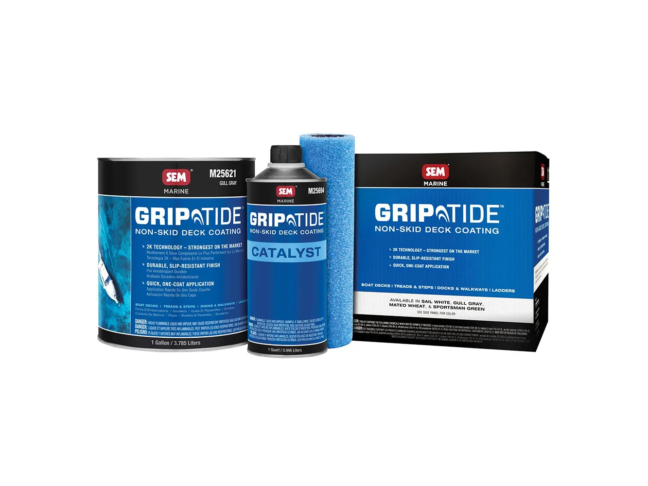 SEM GripTide™ Non-Skid Deck Coating Kit - Gull Gray