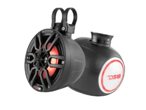 DS18 HYDRO 8" Compact Wakeboard Pod Tower w/RGB Light - 375W - Black