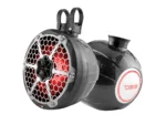DS18 HYDRO 8" Compact Wakeboard Pod Tower w/RGB Light - 375W - Black Carbon Fiber