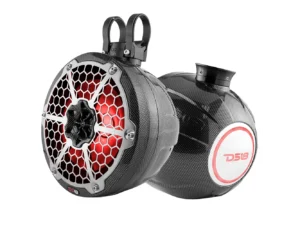 DS18 HYDRO 8" Compact Wakeboard Pod Tower w/RGB Light - 375W - Black Carbon Fiber