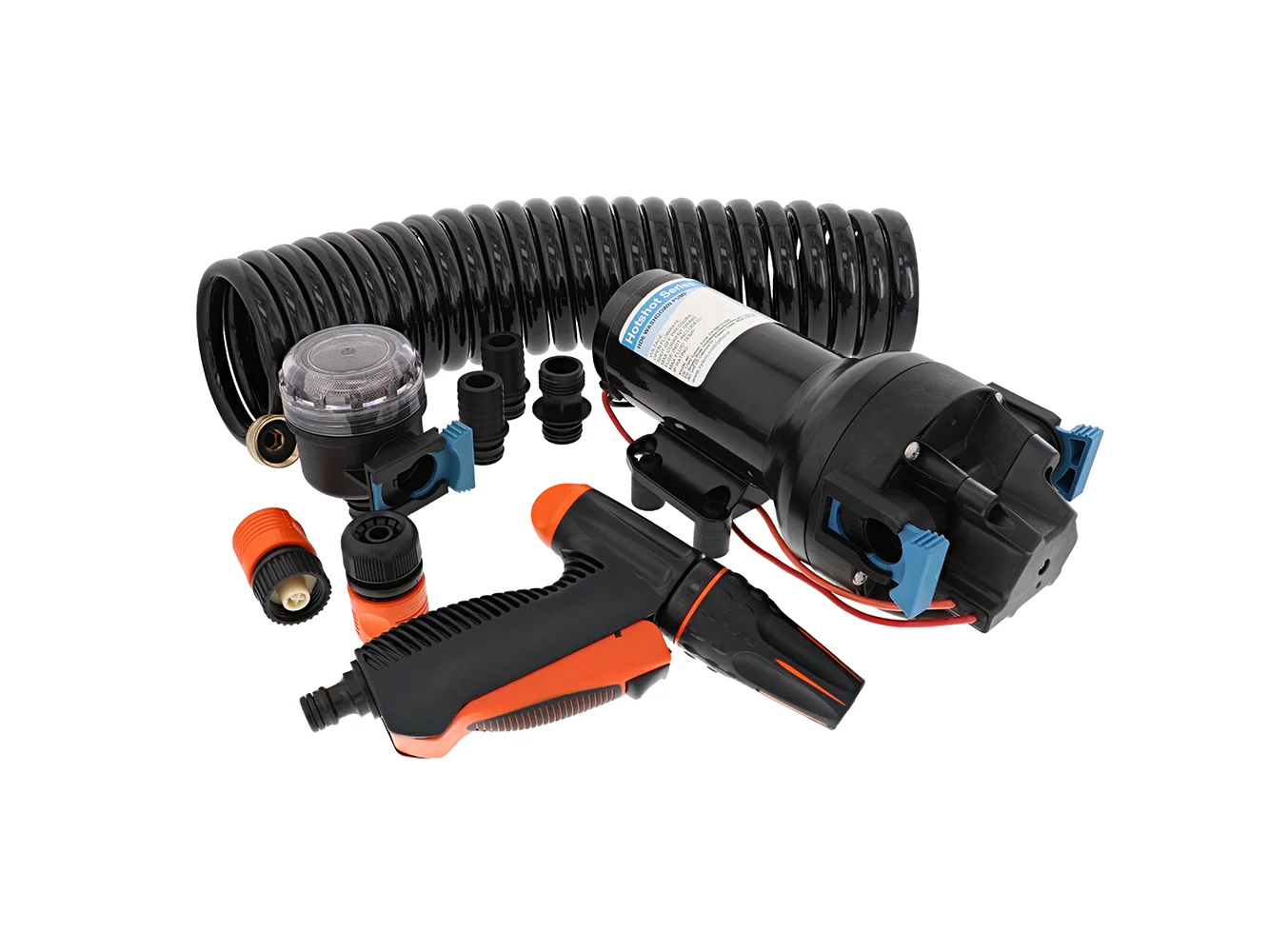 Jabsco HotShot HD6 Heavy Duty Washdown Pump w/25' HoseCoil - 12V - 6 GPM - 70 PSI