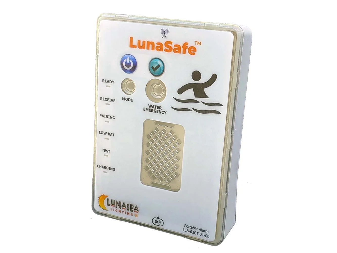 Lunasea Controller f/Audible Alarm Receiver w/Strobe Qi Rechargeable
