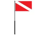 Mate Series Flag Pole - 36" w/Dive Flag