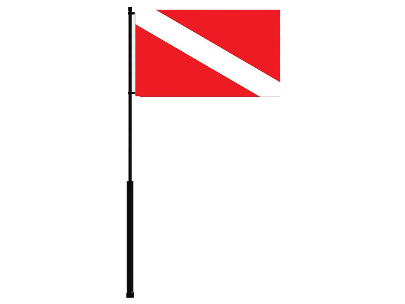 Mate Series Flag Pole - 72" w/Dive Flag