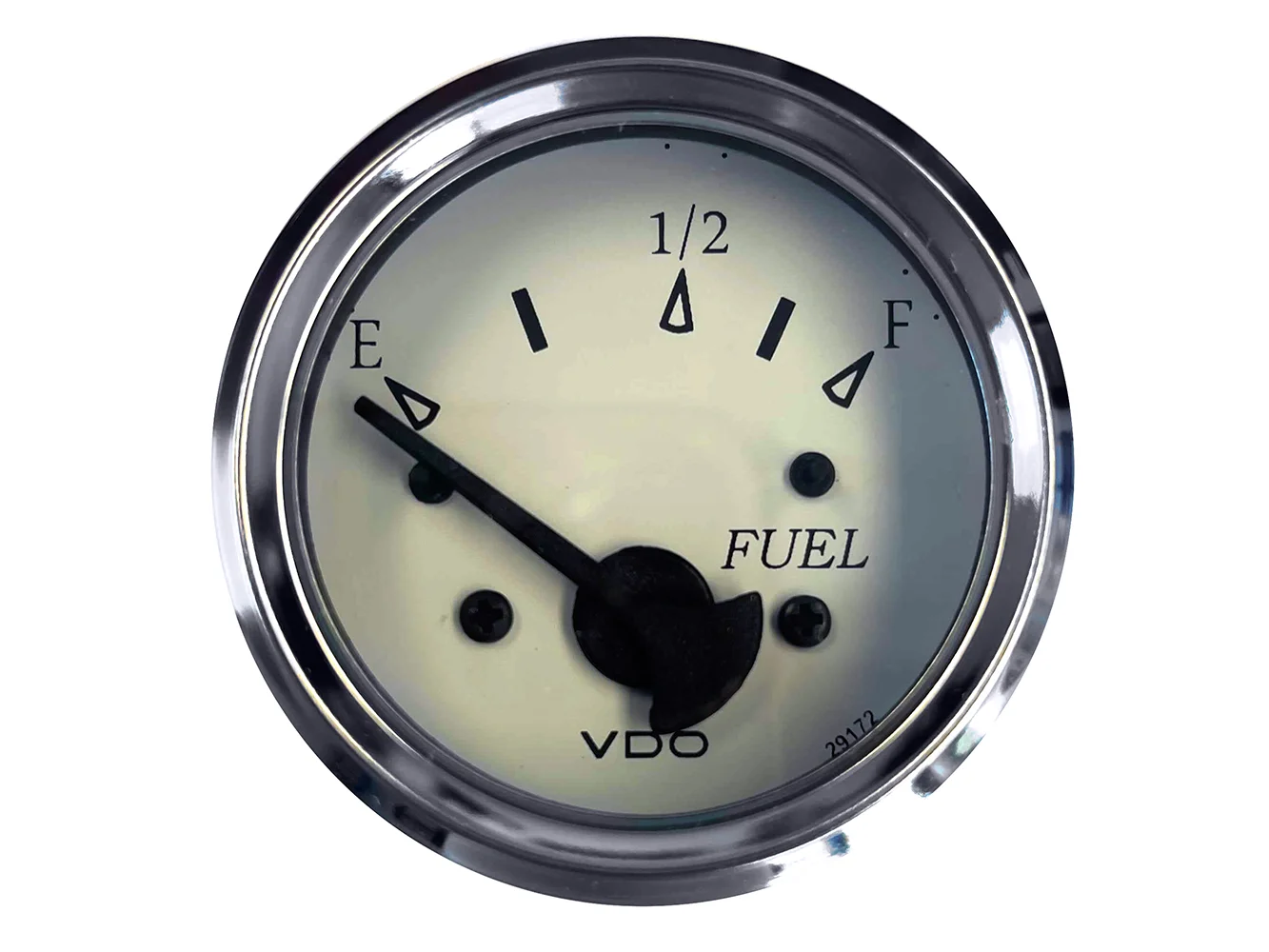 VDO Cockpit Marine 52MM (2-1/16") Fuel Level Gauge - White Dial/Chrome Bezel