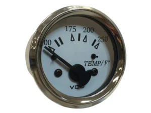 VDO Cockpit Marine 52MM (2-1/16") Water Temp. Gauge - 0-250&deg;F - White Dial/Chrome Bezel