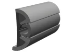 TACO SuproFlex Rub Rail Kit Gray w/Gray Insert - 2"H x 29/32"W x 80'L