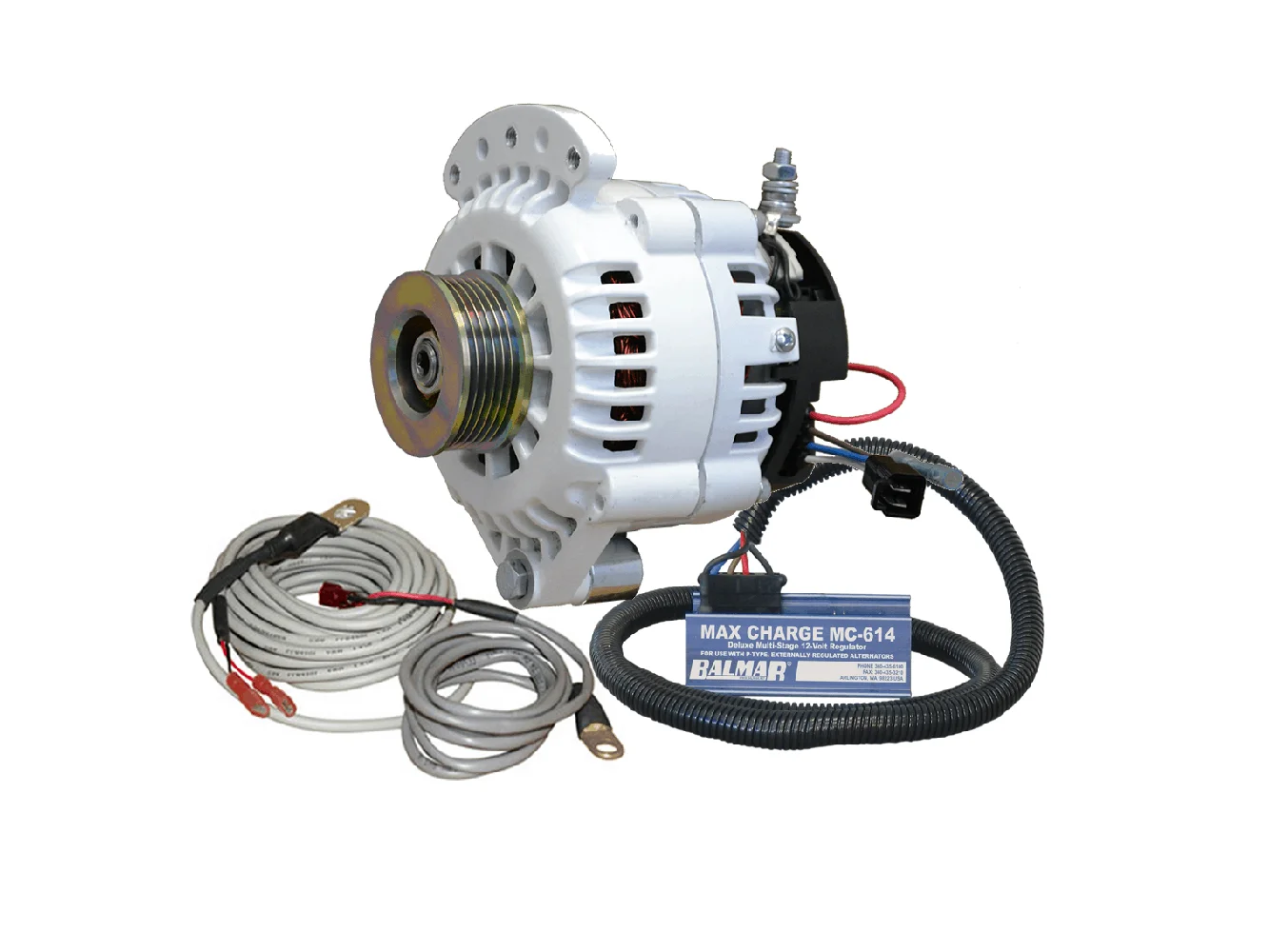 Balmar 621 Series 120A Kit w/MC-618 Regulator, T-Sensor, K6 Pulley, Single Foot & Mounting Hardware
