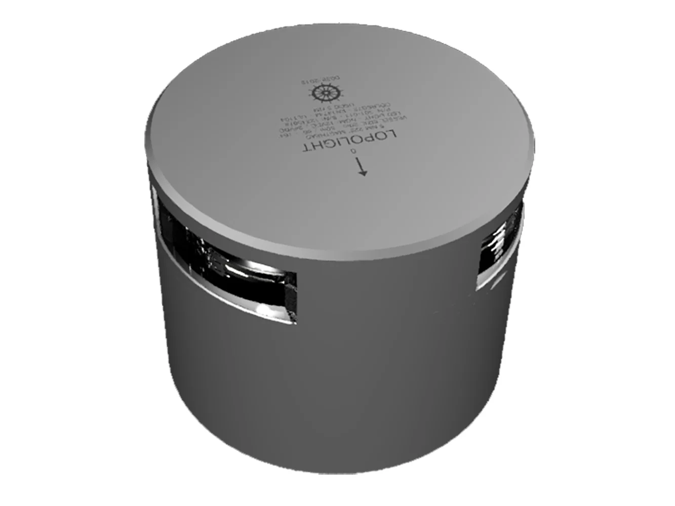 Lopolight Series 301-011KL - Masthead Light - 5NM - Horizontal Mount - White - Silver Housing