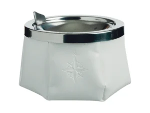 Marine Business Windproof Ashtray w/Lid - White