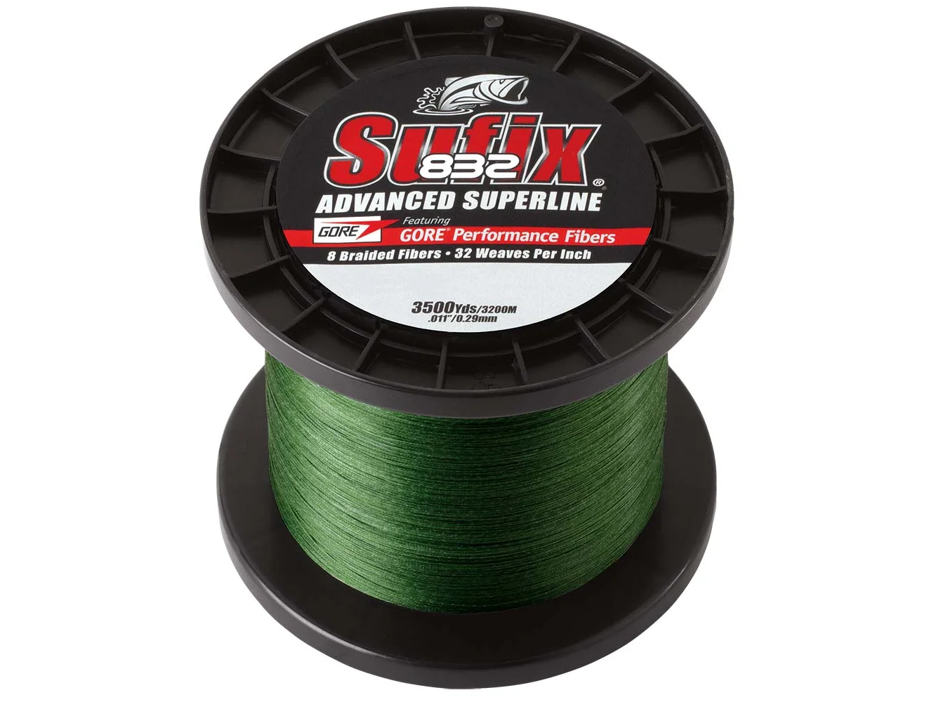 Sufix 832® Advanced Superline® Braid - 30lb - Low-Vis Green - 3500 yds