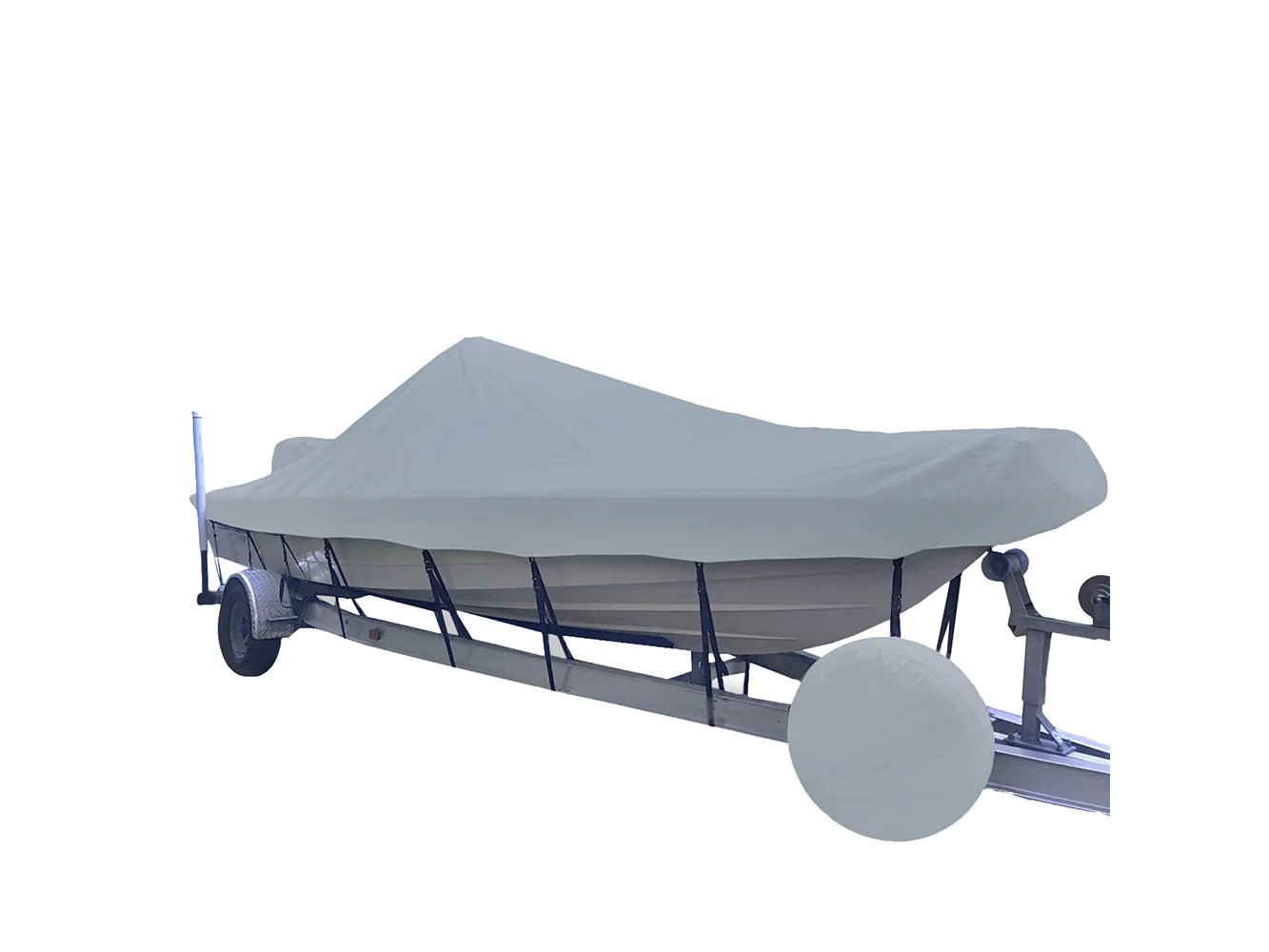 Carver Sun-DURA® Narrow Series Styled-to-Fit Boat Cover f/23.5' V-Hull Center Console Shallow Draft Boats - Grey