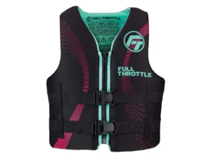 Full Throttle Adult Rapid-Dry Life Jacket - S/M - Aqua/Black