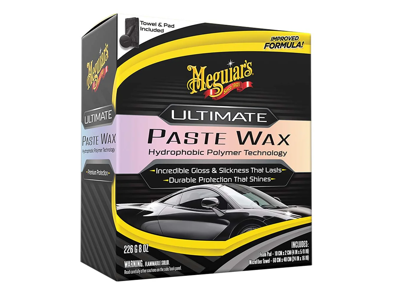 Meguiar's Ultimate Paste Wax - Long-Lasting, Easy to Use Synthetic Wax - 8oz
