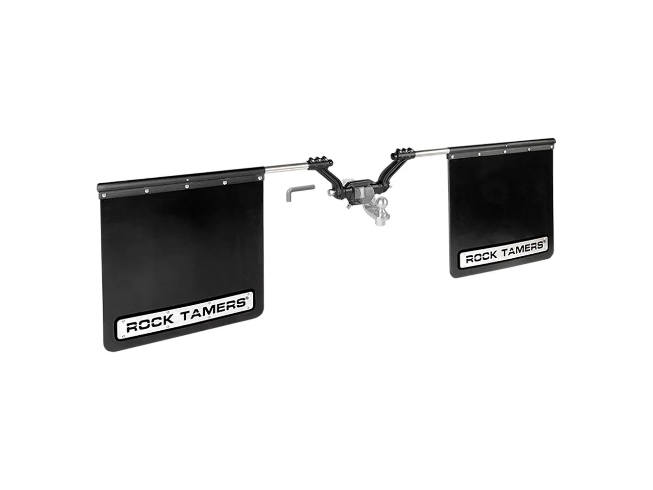 ROCK TAMERS 2.5" Hub Mudflap System - Matte Black/Stainless