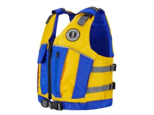 Mustang Youth Reflex Foam Vest - Yellow/Royal Blue