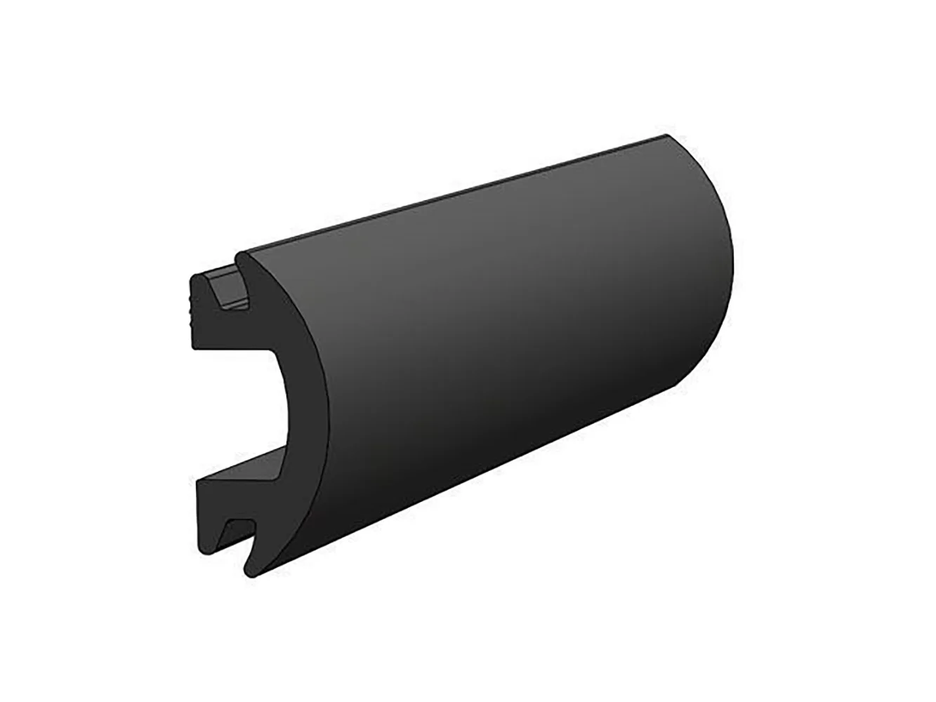 TACO 70' Flexible Black Rub Rail Insert 1-3/16" x 1/2"