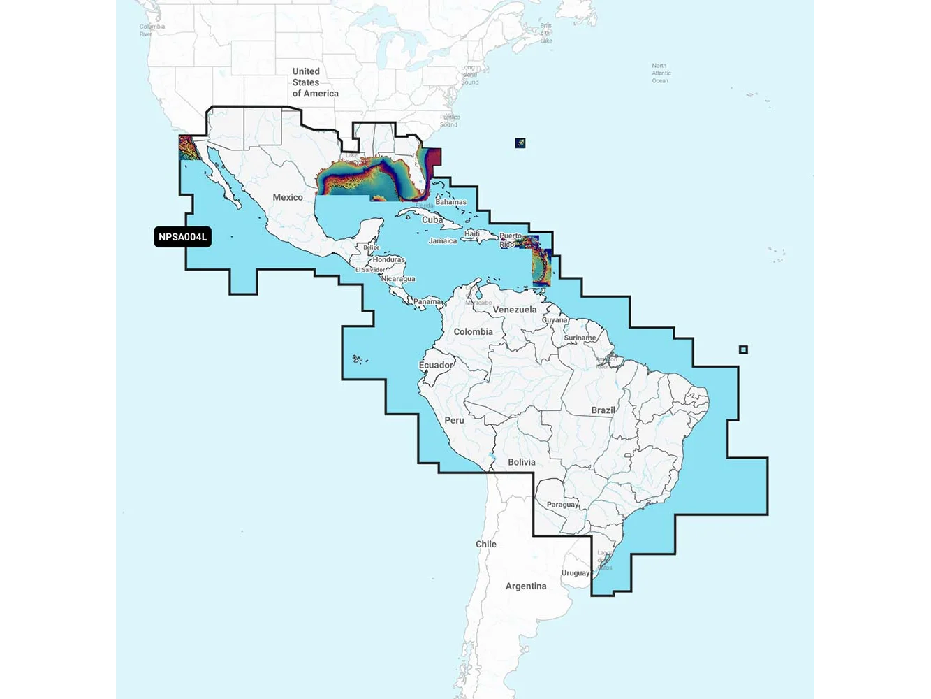 Navionics Platinum+ NPSA004L - Mexico, Caribbean to Brazil