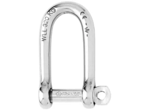 Wichard Self-Locking Long D Shackle - Diameter 6mm - 1/4"