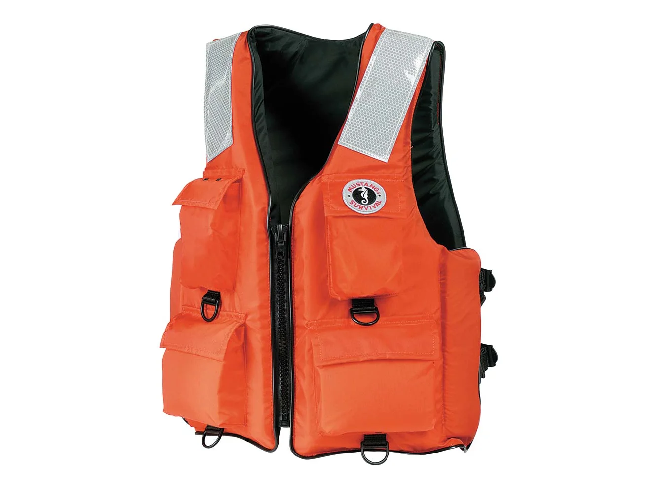 Mustang 4-Pocket Flotation Vest - Orange - XXXL - 7XL