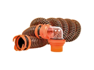 Camco RhinoEXTREME 15' Sewer Hose Kit w/ Swivel Fitting 4 In 1 Elbow Caps