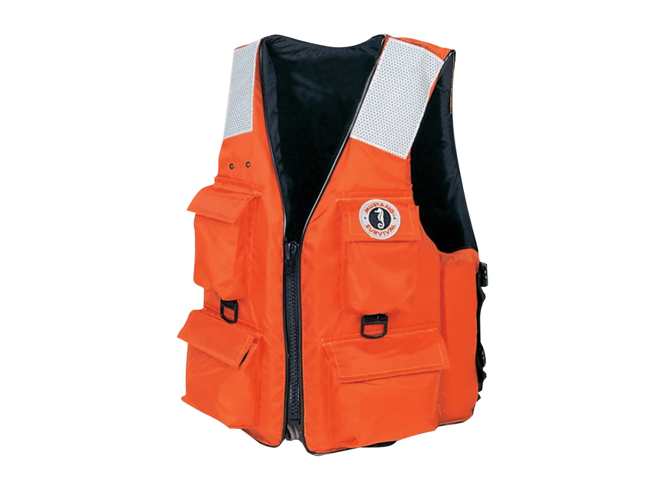 Mustang 4-Pocket Flotation Vest - Orange - XL