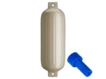 Polyform G-5 Twin Eye Fender 8.8" x 26.8" - Sand w/Adapter