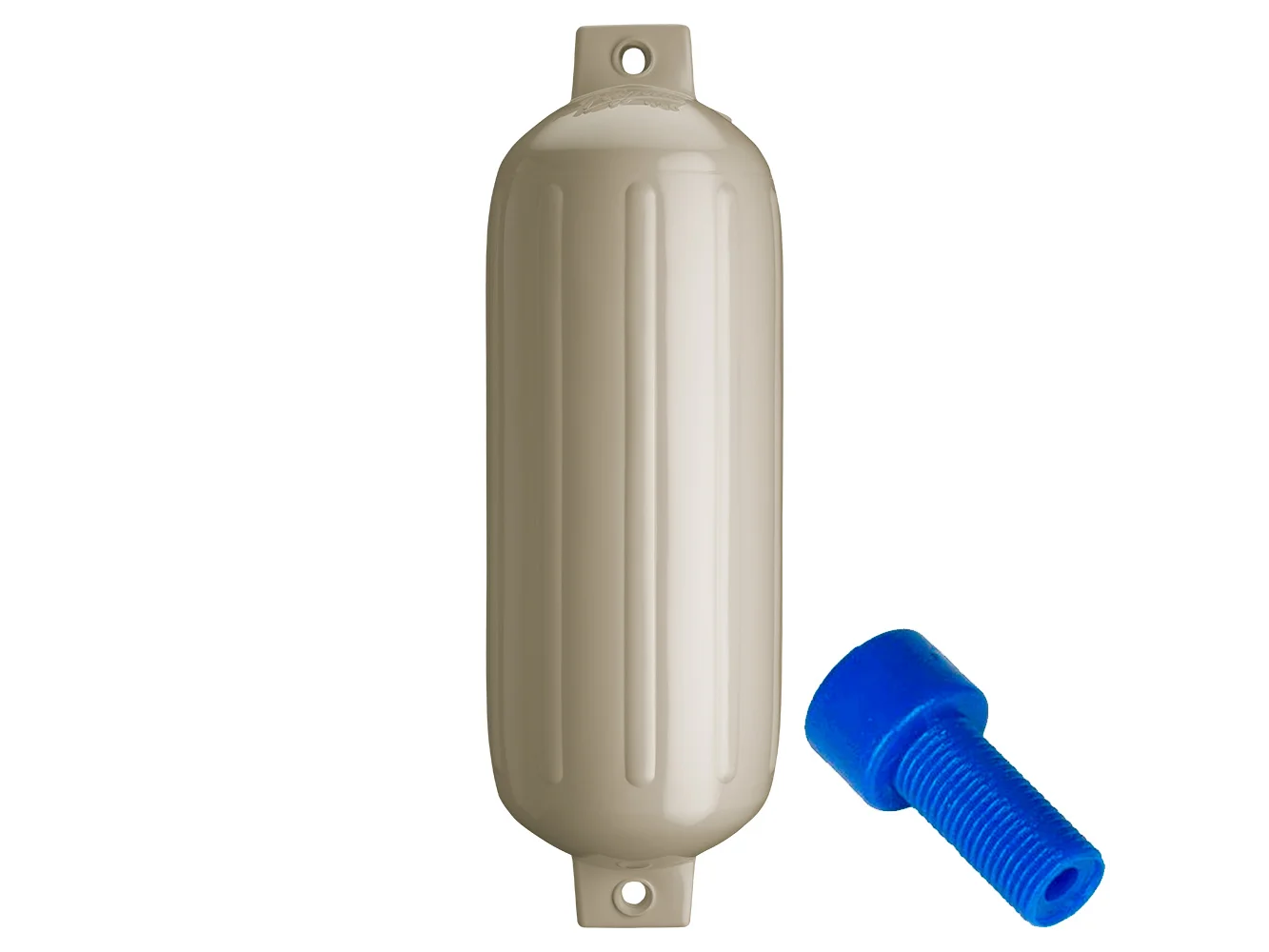 Polyform G-5 Twin Eye Fender 8.8" x 26.8" - Sand w/Adapter