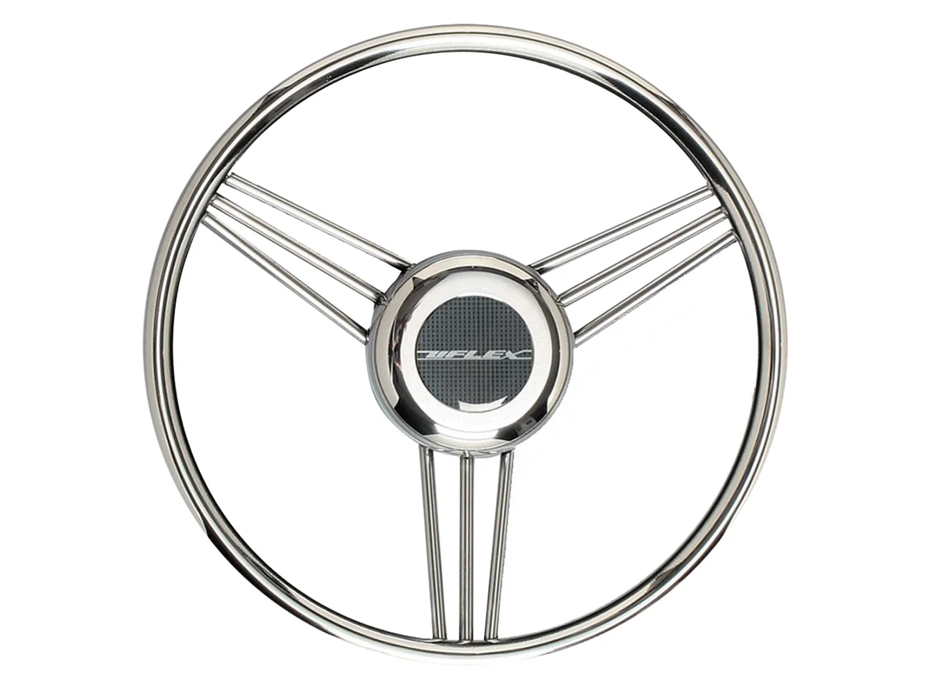 Uflex V27 13.8" Steering Wheel - Stainless Steel Grip & Spokes