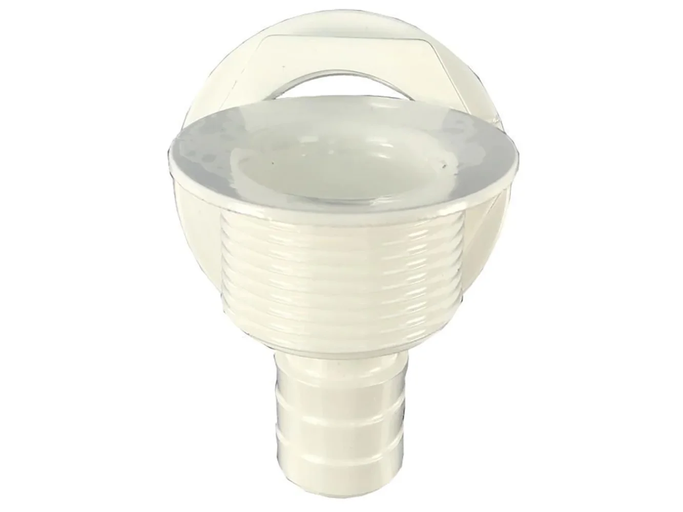 T-H Marine Straight Barbed All-Purpose Drain - White
