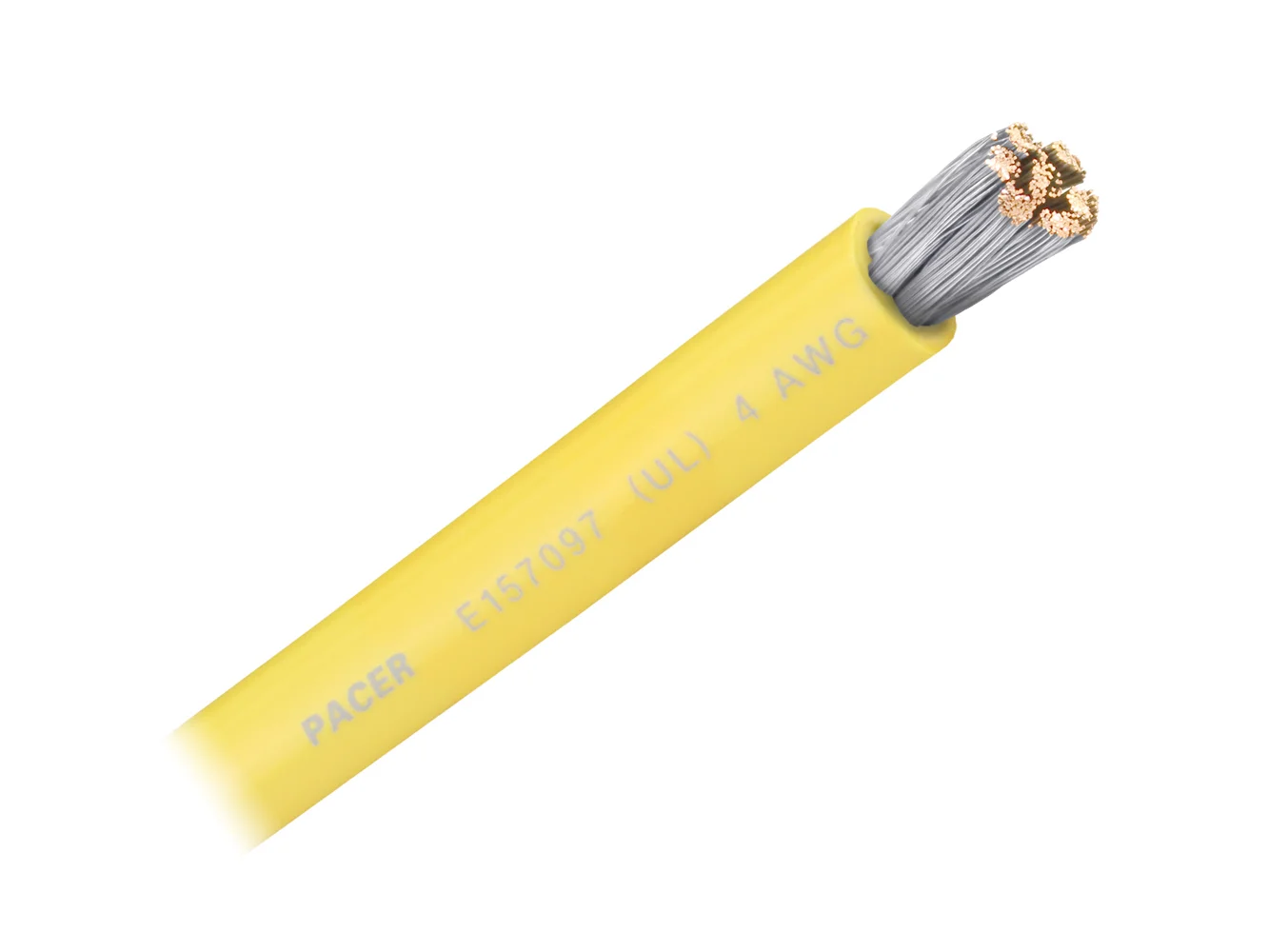 Pacer Yellow 4 AWG Battery Cable - Sold By The Foot