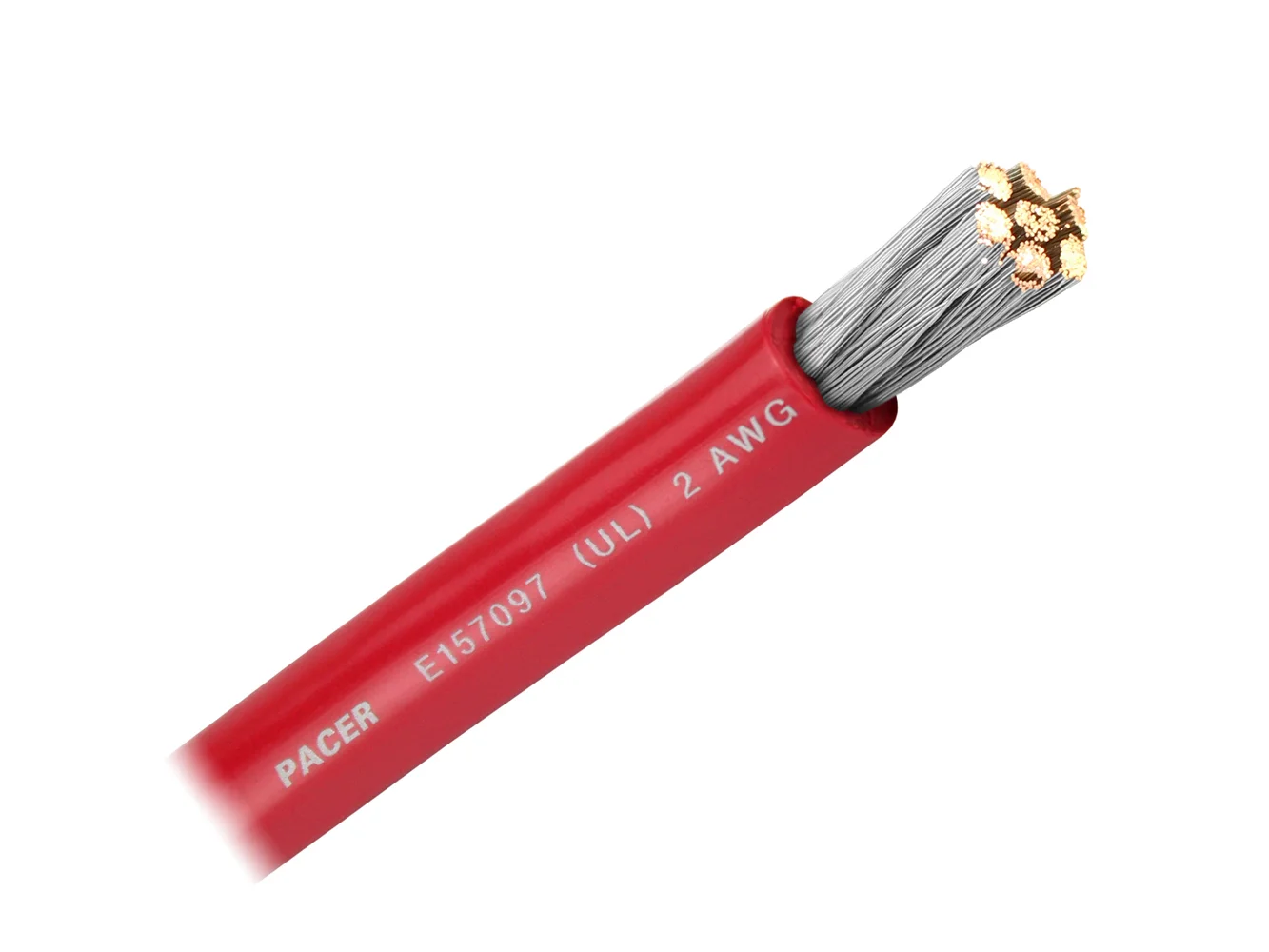 Pacer Red 2 AWG Battery Cable - Sold By The Foot