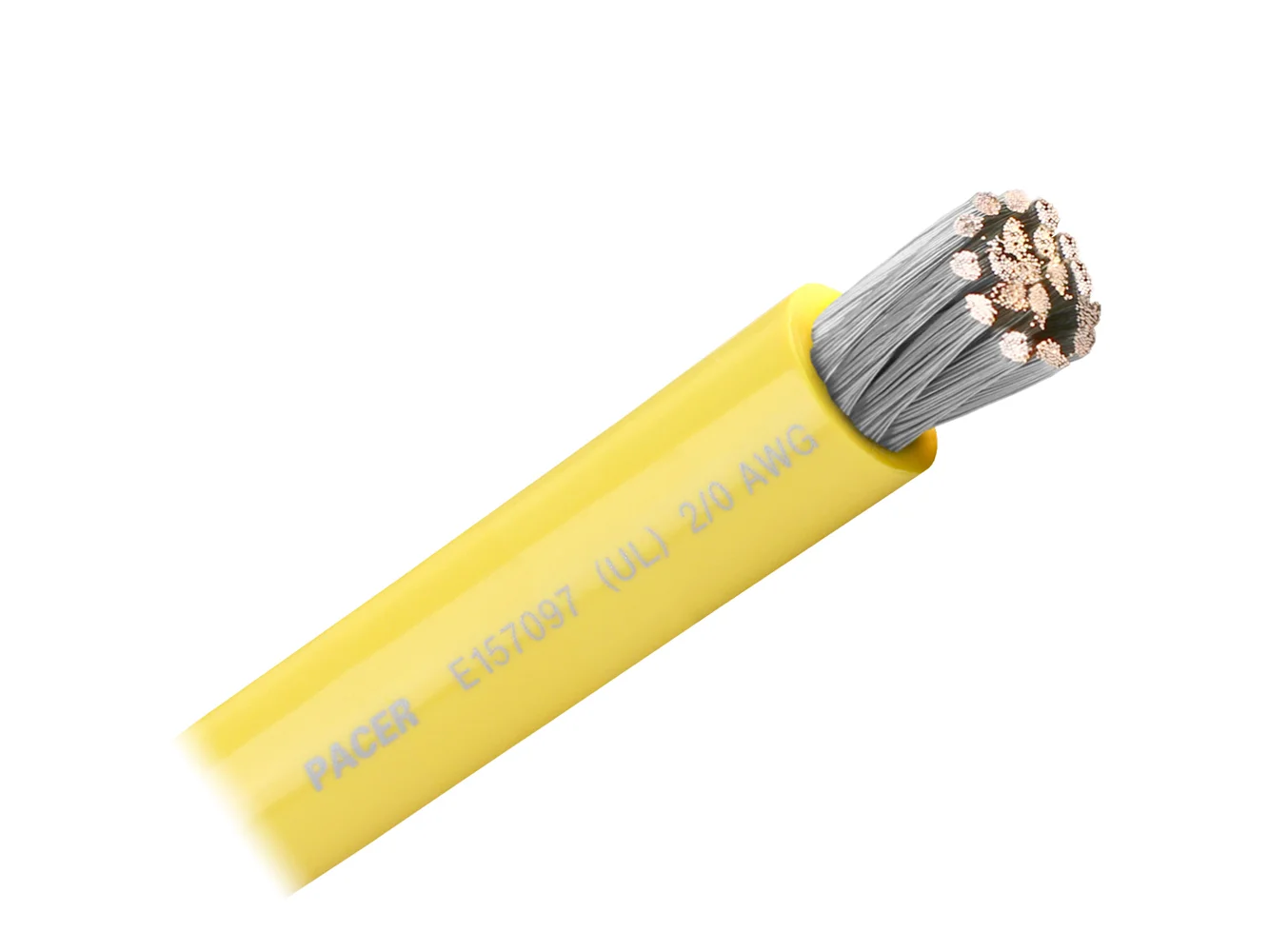 Pacer Yellow 2/0 AWG Battery Cable - Sold By The Foot