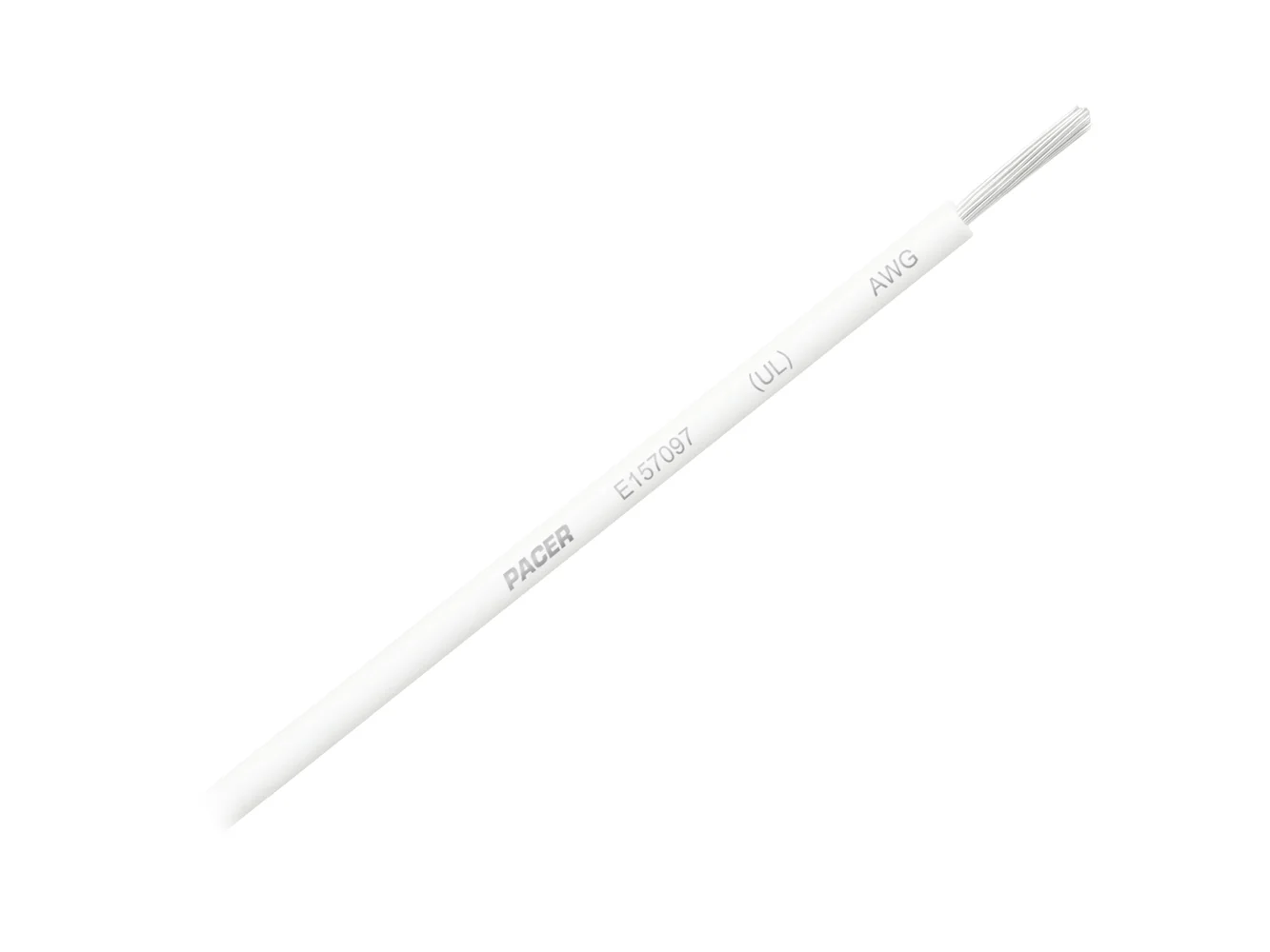 Pacer White 8 AWG Primary Wire - 25'