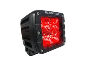 Black Oak 2" Red LED Predator Hunting Pod Light - Flood Optics - Black Housing - Pro Series 3.0