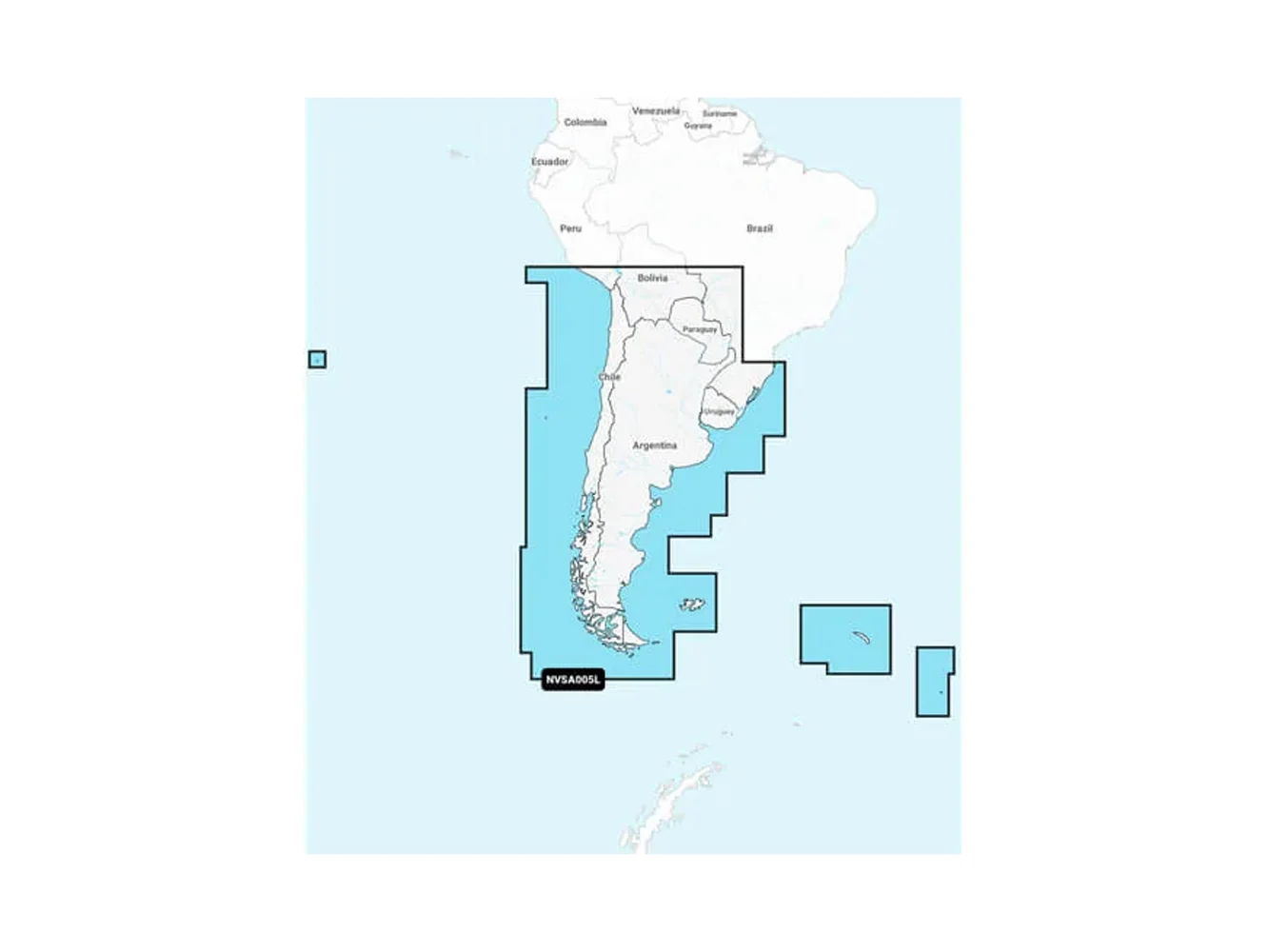Garmin Navionics Vision+™ NVSA005L - Chile, Argentina & Easter Island - Marine Charts